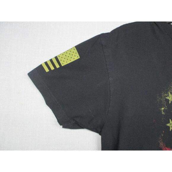 Grunt Style Black Skull Patriotic Graphic Short Sleeve TShirt Men Size Medium - Picture 3 of 9